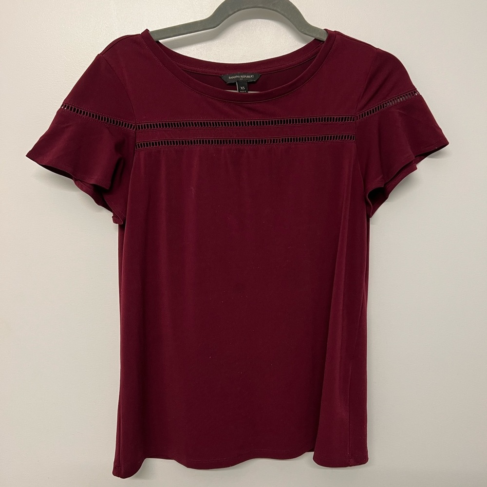 Banana Republic Flounce Sleeve Blouse